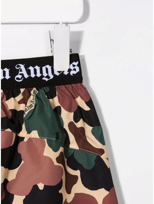 Palm Angels Kids camouflage-print track pants
