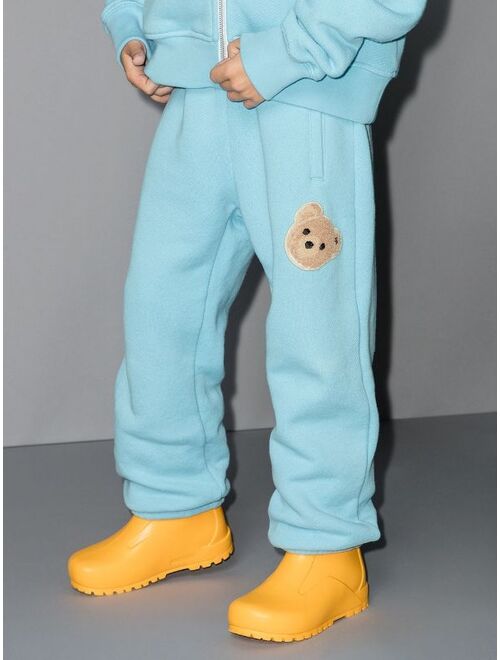 Palm Angels Kids Bear tapered track pants