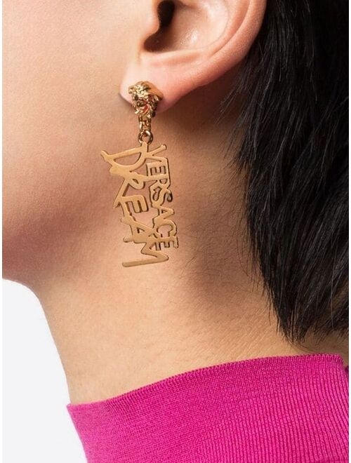 Versace Gold Dream Logo Earrings