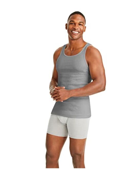 Hanes Men's 6-Pack Tagless Cotton Tank Undershirt