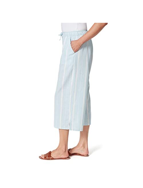 Gloria Vanderbilt Women's Elyse Side Slit Wide Leg Capri Pant