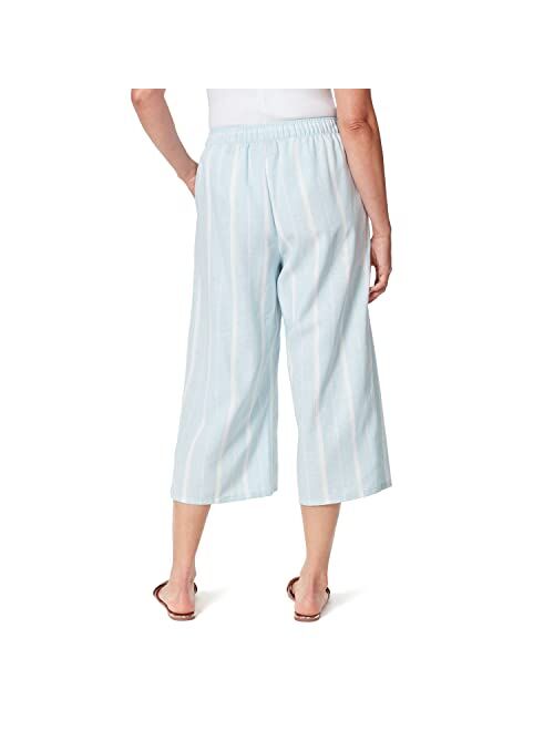 Gloria Vanderbilt Women's Elyse Side Slit Wide Leg Capri Pant