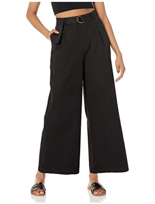 The Drop Women's Kellie Pull-on Belted Wide Leg Pant
