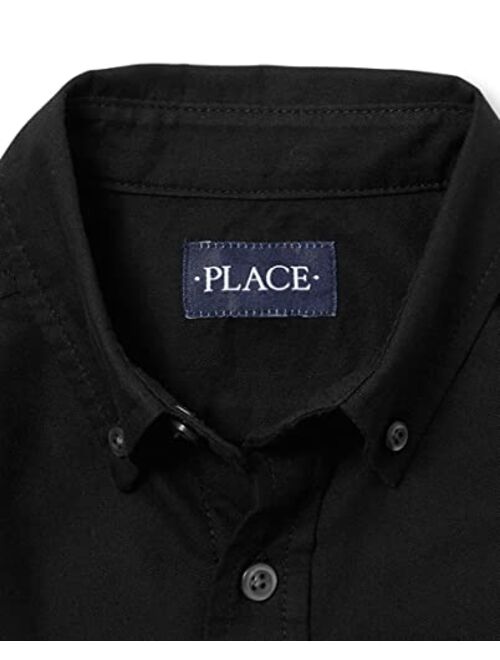 The Children's Place boys Short Sleeve Oxford Shirt