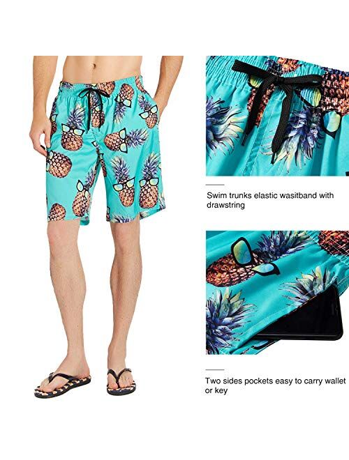 ft FENTENG Men Hawaii Quick Dry Breathable Swim Trunks with Pockets Surf Shorts