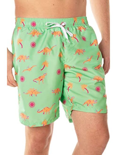 Tipsy Elves Men's Swim Trunks 7 Inch Inseam with 4 Way Stretch and Classic Styles