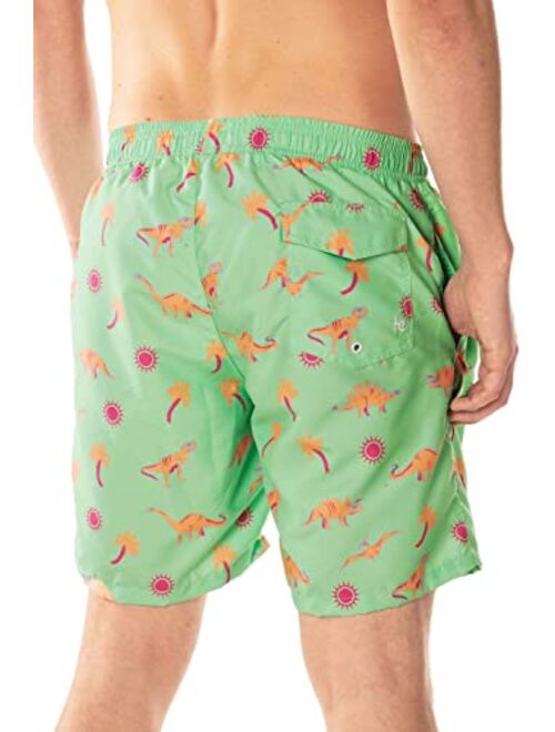 Tipsy Elves Men's Swim Trunks 7 Inch Inseam with 4 Way Stretch and Classic Styles
