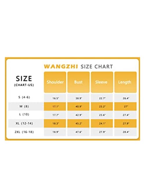 WANGZHI Women's Casual Sweet & Cute Loose Shirt Balloon Sleeve V-Neck Blouse Top