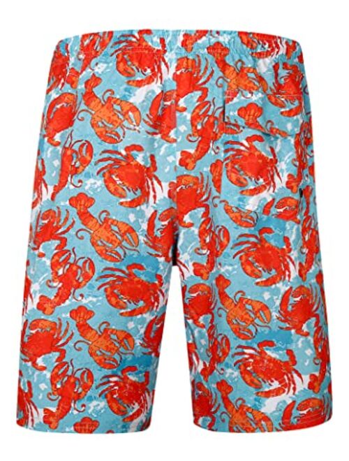 Bojin Mens Swim Trunks with Pockets Swim Shorts Quick Dry 4-Way Stretch Material Mesh Lining Water Repellent Beach Swimwear