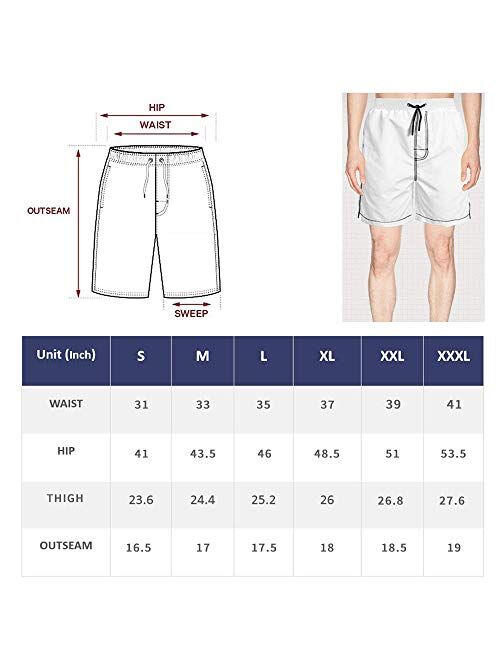 Queen Hero Mens Swim Trunks Short Quick-Dry Swimming Trunks with Mesh Lining Fashion Trend Turnks