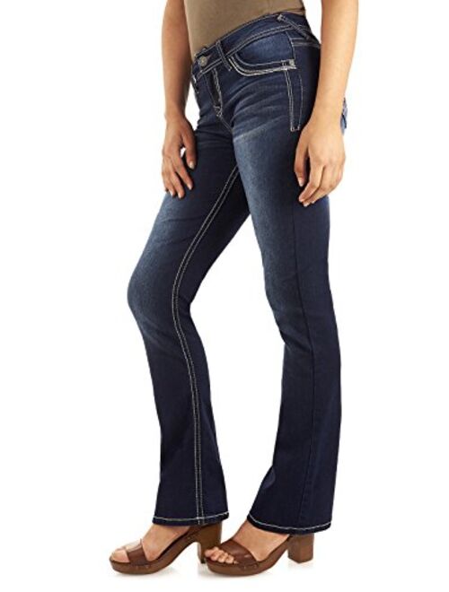 WallFlower Women's Juniors Instastretch Legendary Classic Fit Bootcut Jeans (Standard and Plus)