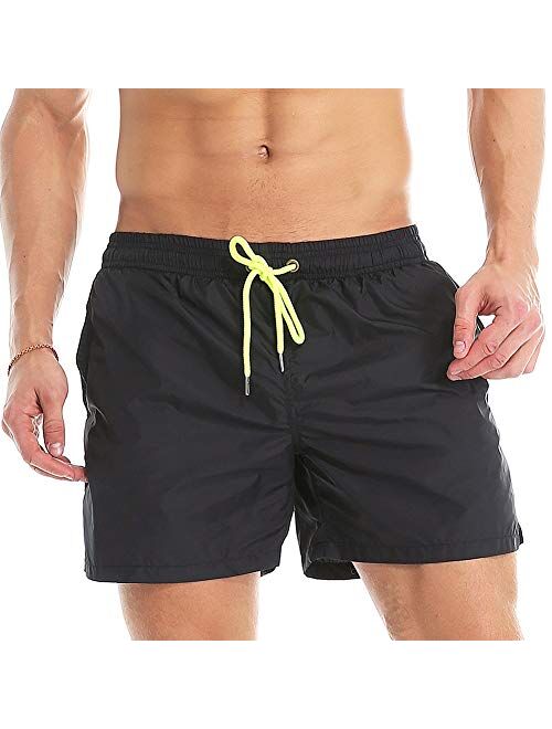 Lncropo Men's Swim Trunks Quick Dry Swim Shorts with Mesh Lining Bathing Suits