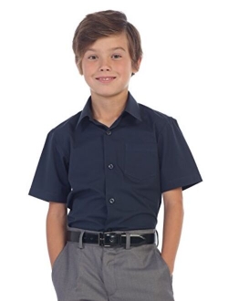 Boy's Short Sleeve Solid Dress Shirt