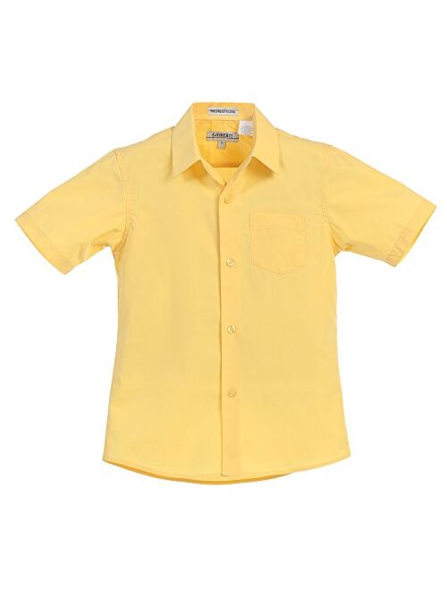 Gioberti Boy's Short Sleeve Solid Dress Shirt