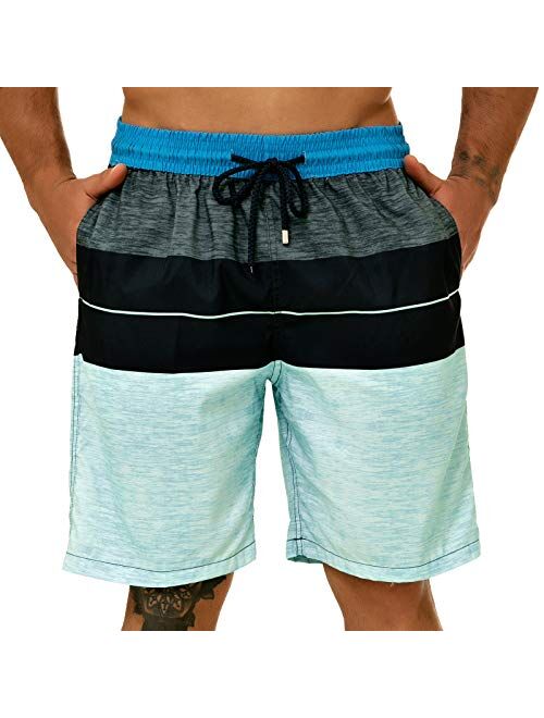 KAILUA SURF Big and Tall Mens Swim Trunks, 9" Mens Designer Bathing Suit Boardshorts
