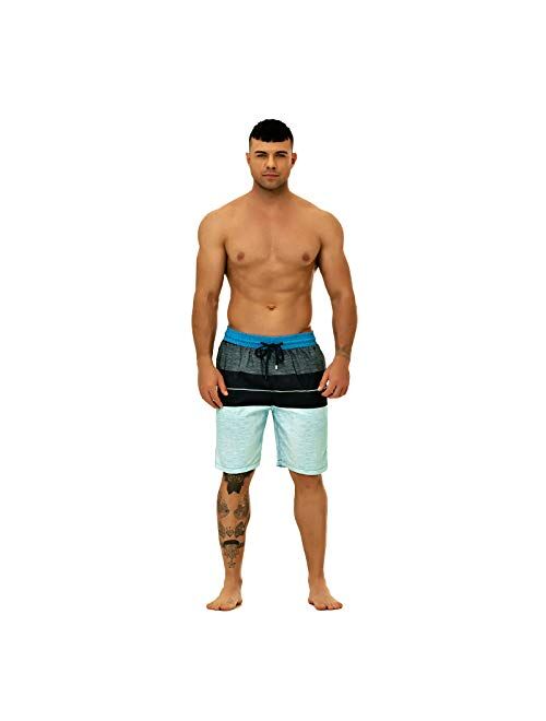 KAILUA SURF Big and Tall Mens Swim Trunks, 9" Mens Designer Bathing Suit Boardshorts