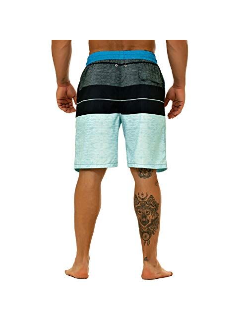 KAILUA SURF Big and Tall Mens Swim Trunks, 9" Mens Designer Bathing Suit Boardshorts