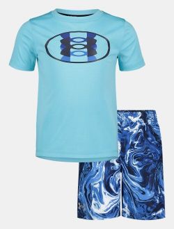 Boys' Pre-School UA Liquid Surf Shirt & Volley Shorts Set