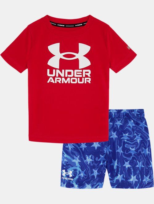 Under Armour Boys' Infant UA Liquid Star Surf Shirt & Volley Shorts Set