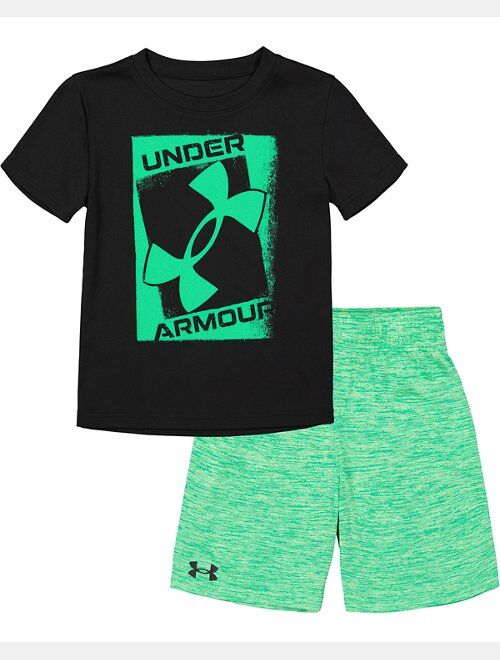 Under Armour Boys' Pre-School UA Stamp Big Logo Shorts Set