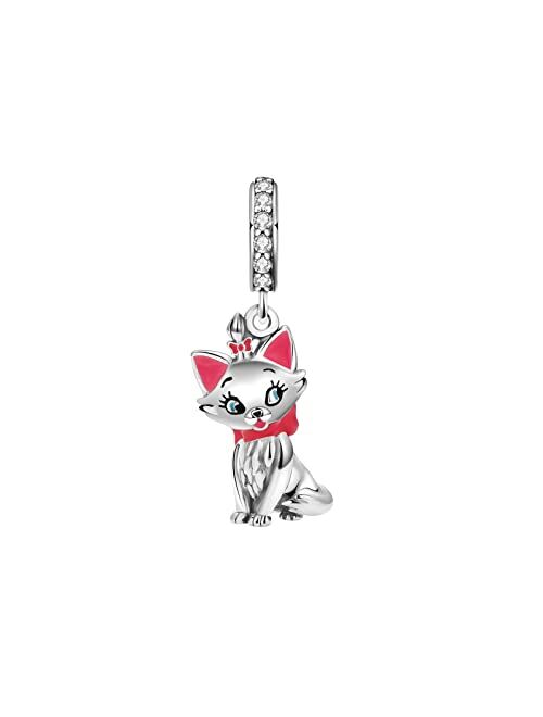 Dazlily Wizard World Robot Dog Cat Cartoon Charms fits Bracelets Necklace 925 Sterling Silver Lucky Charm for Woman Girl Jewelry Gifts Pendant Bead