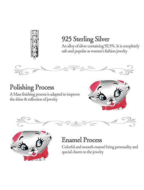 Dazlily Wizard World Robot Dog Cat Cartoon Charms fits Bracelets Necklace 925 Sterling Silver Lucky Charm for Woman Girl Jewelry Gifts Pendant Bead