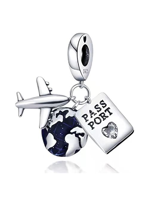 LongLuck Beads Charms fits Pandora Charm Bracelets for Woman925 Sterling Silver Dangle Pendant Bead,DIY Jewelry for Women Girls Boys