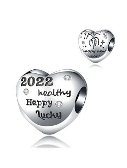 Dazlily Family Love Mom Pumpkin Carriage Mouse Charms fits Bracelets Necklace 925 Sterling Silver Lucky Heart Charm for Woman Girl Jewelry Gifts Pendant Bead