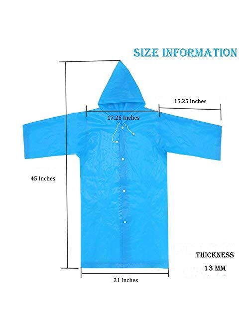 Luckyiren Thicker Reusable Raincoat Rain Poncho Jacket Slicker for Children Boy Girl Kids