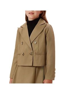 Danna Belle Girls Fall School Uniforms Blazers Long Sleeve Lapel Jacket Suit Size 5-12Years