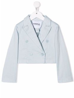 DONDUP KIDS cropped double-breasted blazer