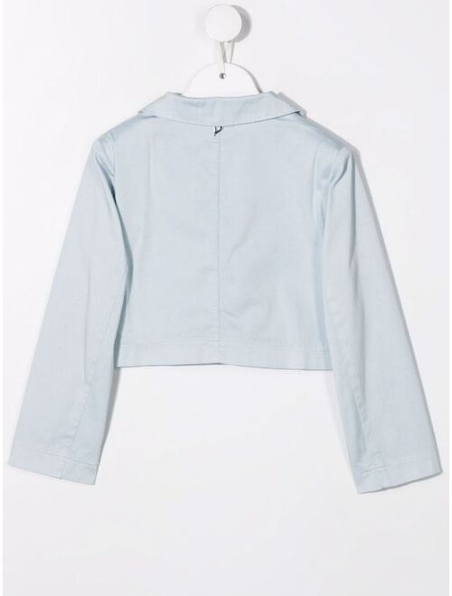 DONDUP KIDS cropped double-breasted blazer