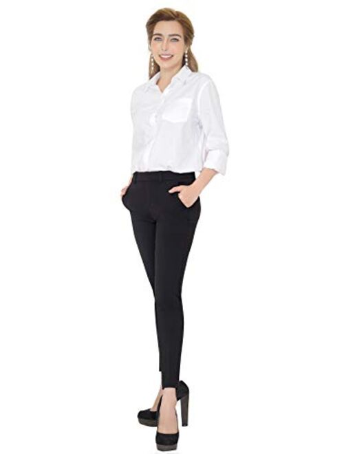 Marycrafts Women's Pull On Stretch Yoga Dress Business Work Pants