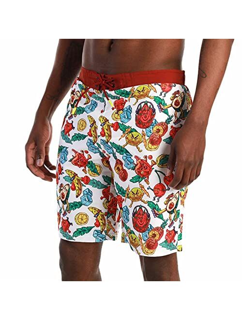 Generic Men's Swim Trunks Quick Dry Print Mesh Lining Swimwear Bathing Suits Elastic Waist Beach Shorts with Pockets