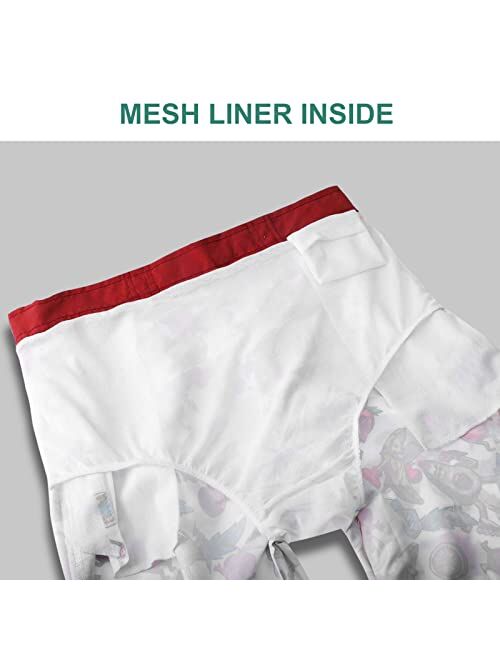 Generic Men's Swim Trunks Quick Dry Print Mesh Lining Swimwear Bathing Suits Elastic Waist Beach Shorts with Pockets