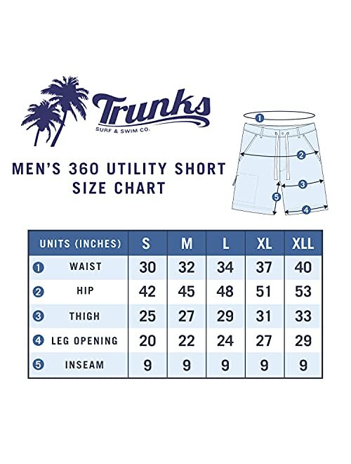 Trunks Surf & Swim Co. Men's Bathing Suit - Sano Surf Stretch Quick Dry Swim Trunks (S-XXL)