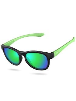 ACBLUCE Kids Polarized Sports Sunglasses TPEE for Girls Boys Youth Children Age 5-13 with UV Protection