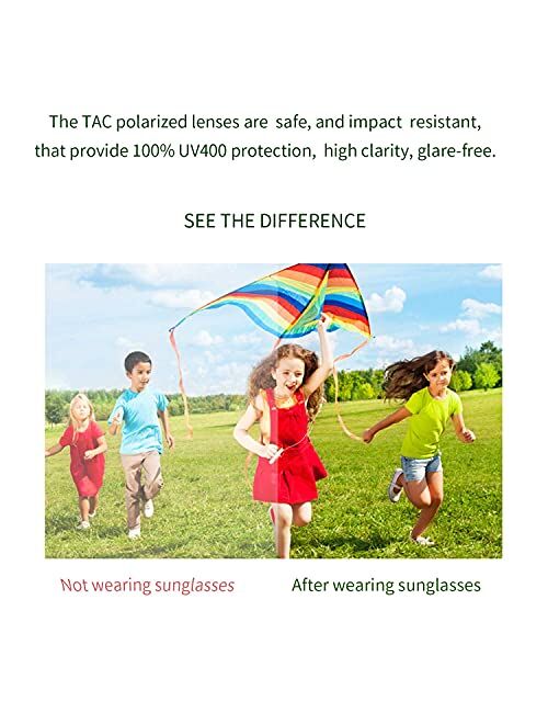 Sunningdale Kids Polarized Sunglasses Trendy UV Protection Cheap Aviator Sunglasses for Teen Girls Boys