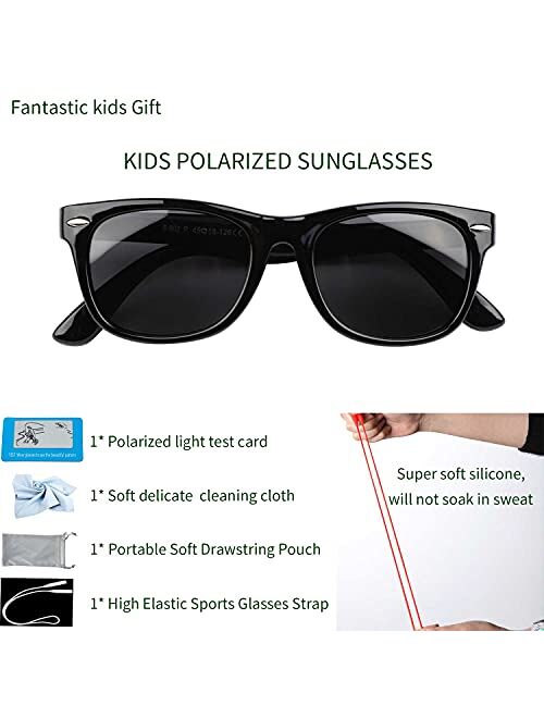 Sunningdale Kids Polarized Sunglasses Trendy UV Protection Cheap Aviator Sunglasses for Teen Girls Boys