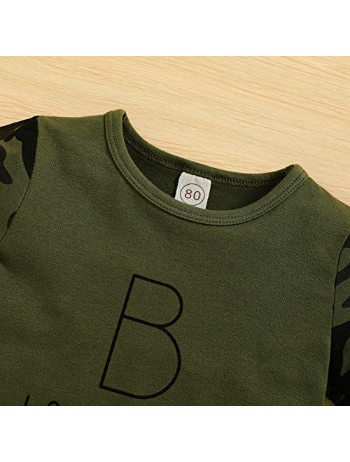Sinhoon Baby Brother Sister Family Matching Outfits Newborn Boy Girl Ruffle T-Shirt Camouflage Shorts Clothing Set
