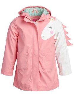 Pink Platinum Girls' Rain Jacket - Lightweight Waterproof Unicorn Windbreaker Slicker Shell Raincoat (Toddler/Little Girl)