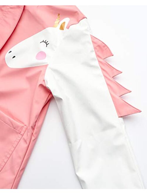 Pink Platinum Girls' Rain Jacket - Lightweight Waterproof Unicorn Windbreaker Slicker Shell Raincoat (Toddler/Little Girl)