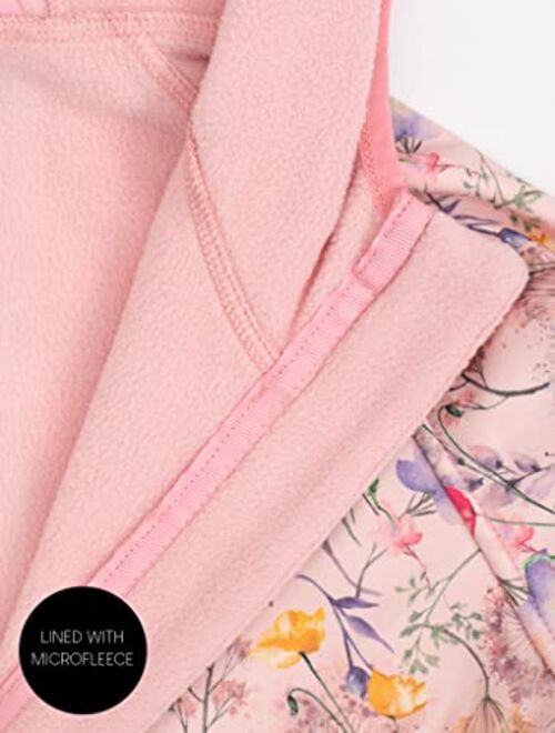 Therm Girls Rain Jacket, Ultra-Soft Kids Raincoat - Waterproof Fleece Lined Coat