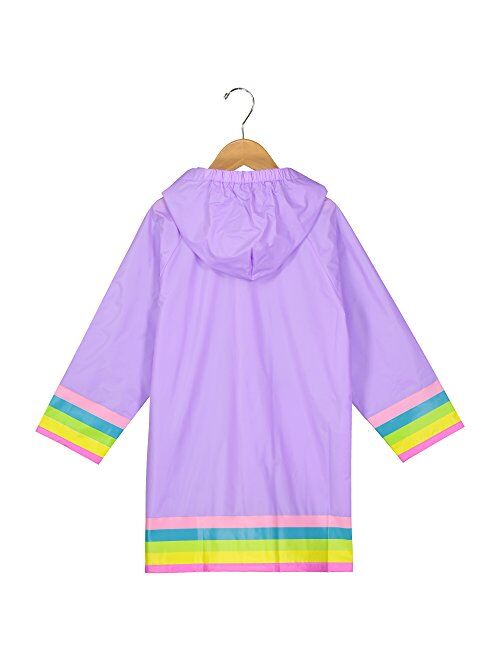 Puddle Play Little Boys and Girls Rain Slicker Outwear Hooded Fun Colors and Designs - Toddler and Little Kid