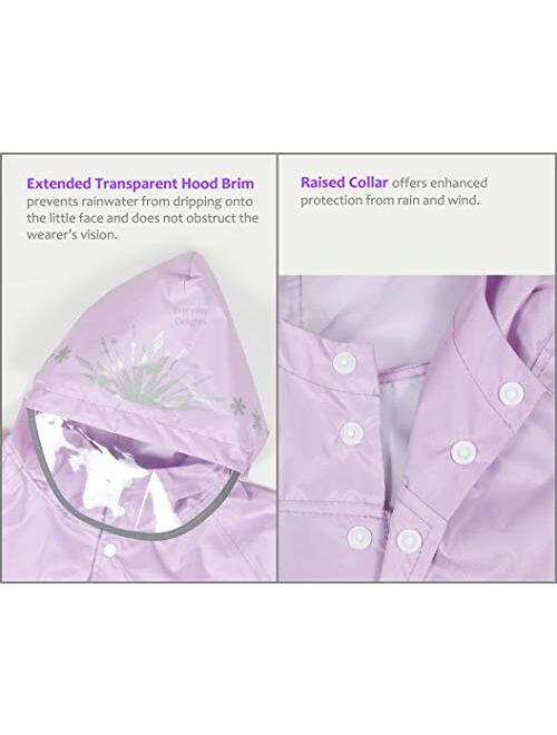 Everyday Delights Disney Frozen Elsa Hooded Raincoat Rain Jacket Poncho Outwear for Girls Kids Children