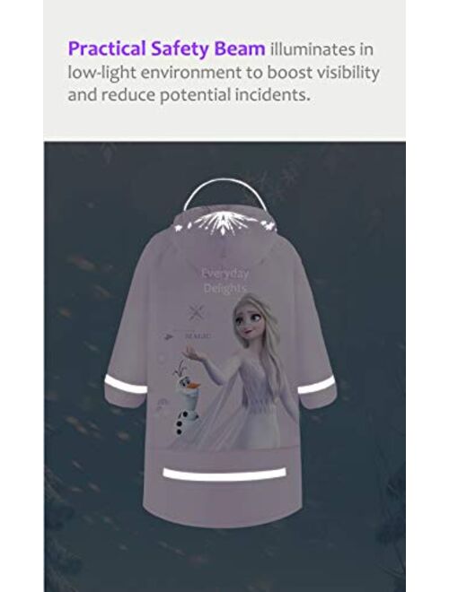 Everyday Delights Disney Frozen Elsa Hooded Raincoat Rain Jacket Poncho Outwear for Girls Kids Children