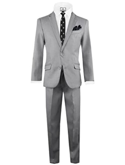 Boys Slim Fit Suit Rosefia Style Five Piece Set