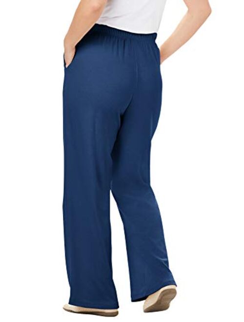 Woman Within Women's Plus Size 7-Day Knit Wide Leg Pant