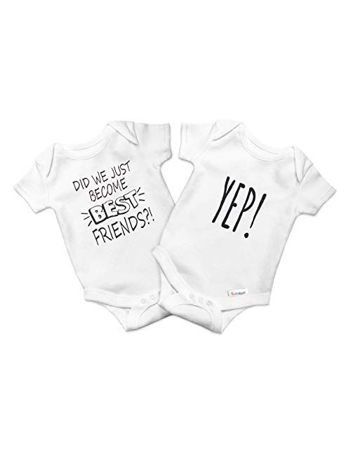TWINSTUFF Identical Twin Onesies for Girls & Boys - for Newborn Born Identical and Fraternal Twins. Set of Onesies.…