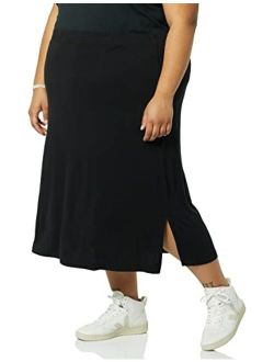 Women's Plus Size Knit Midi Skirt